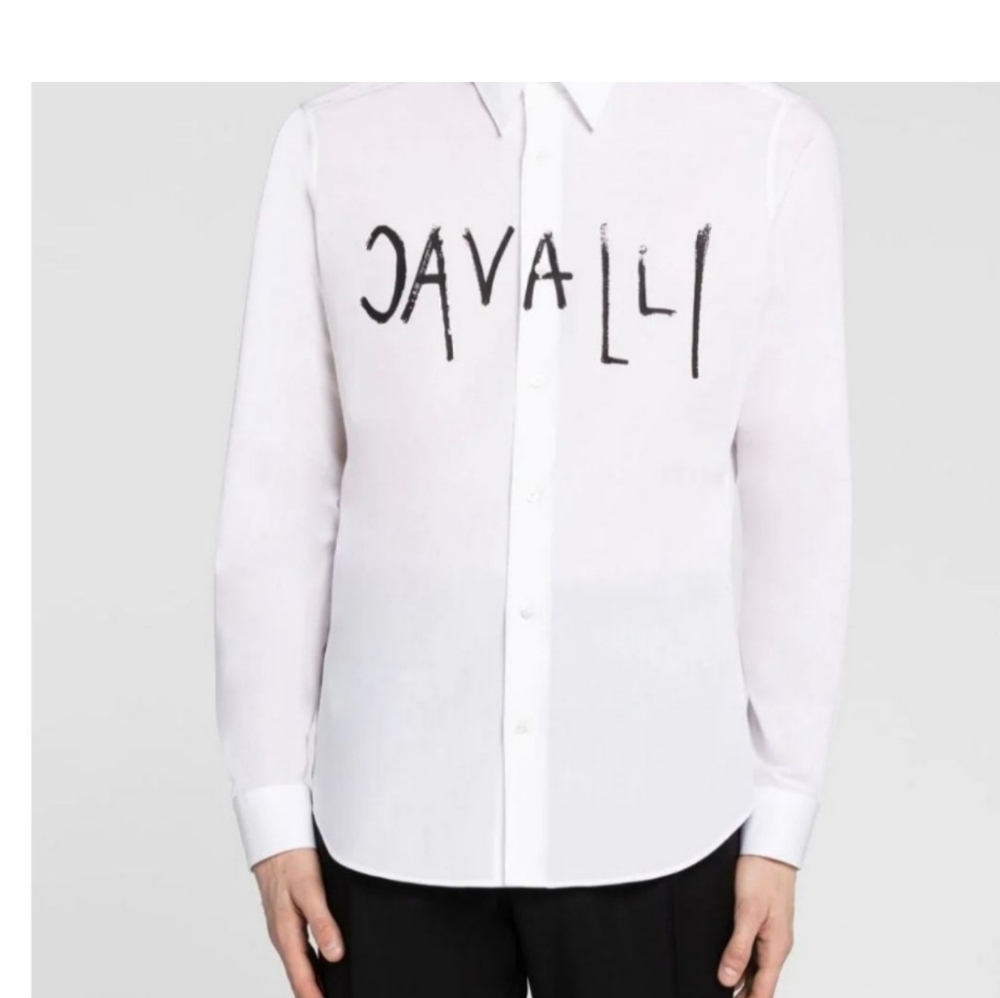 Roberto Cavalli Optic White Slim fit shirt. Size 50.L $ 398.00.  Brand new